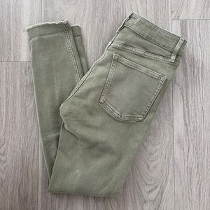 Free People skinny jeans green size 27